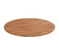 Round Table Top Dark Brown Ø23.6"x0.6" Treated Solid Wood Oak tabletop vidaXL