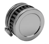 Round Tapered Air Filter 58-60mm Stainless Mesh Silver Tone Air Cleaner 58-60mm Dual Layer Mesh Motorcycle Air Filter 58-60mm High Flow Design 58-60mm Round Tapered Filter Stainless Steel Build Dual