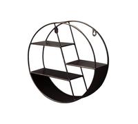 Round Wall Shelf - Floating Metal Shelf Decoration for Bedroom Living Room