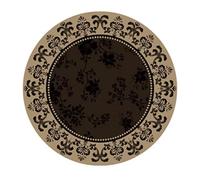 Round Washable Vintage Area Rug, Indoor Floor Mat for Kitchen Living Room Bedroom Cloakroom Swivel Chair Footrest Decor(Style 3,100CM/39.3")