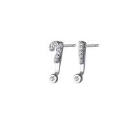 Round Zircon Jewelry Cute Sweet Question Exclamation Hanging Stud Earrings for Women