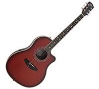 Gear4music Guitare électro-acoustique à dos rond Vintage Burst