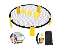 Roundnet Set - Jeu Exterieur -Jeux de Plage Enfant,Adulte/Enfant Jeu de Balle, Jeu de Plein air, Comprend un filet de jeu plus solide,pour jouer sur la plage, la pelouse, la cour et le parc