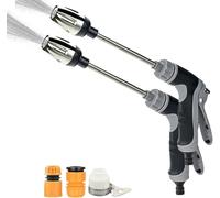 Roundre de pression, pistolet à eau haute pression avec buse rotative à 360 °, 3 modes de pulvérisation, joints métalliques tube télescopique pour le nettoyage de la voiture/du sol/mur (A)