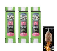 Roundsky Lot de 3 recharges PVA solubles dans l'eau PVA de 5 m - 37 mm - Réseau de recharge pour appareils de nidification - Filet d'appâts spécial pour la pêche