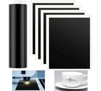 Roundsky Lot de 4 papiers de marquage noirs gravés au laser, convient pour le métal, le verre, la céramique