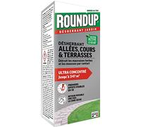 ROUNDUP R800ATN - Désherbant Concentré Cours, Allées Action 2 en 1, 800 ml -Premiers effets visibles en 1h - Elimine mauvaises herbes par contact - Produit à base d'acide pélargonique - Jusqu'à 347m²