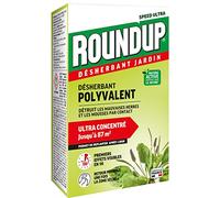 ROUNDUP RMU200N - Désherbant Jardin Action 2 en 1 Polyvalent 200 ml - Premiers effets visibles 1h - Elimine mauvaises herbes et mousses par simple contact - Produit à base d'acide pélargonique - 87m²