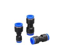 ROUPWKWO 50 pcs Air Pipe Quick Connector, Pneumatic Quick Fitting, PU Straight,PG Variable Diameter Butt Joint 4 6 8 10 12 14 mm (PV-12)