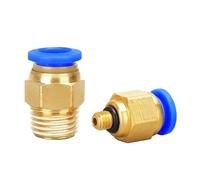 ROUPWKWO 50pcs Pneumatic Fitting Air Connector PC 4mm 6mm 8mm 10mm 12mm Thread 1/8" 1/4" 3/8" 1/2" Hose Fittings Pipe Quick Connectors (PC4-M5)
