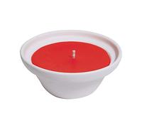 Roura en Terre Cuite géranium Stop Mouches Bougie Bol, 55 x 120 mm, Cire, Blanc, Taille Unique