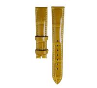 ROUREOX 13mm Courroies en Cuir Authentique Souples Vintage Bracelet de Remplacement Accessoires de réparation pour LONGINES CHOPARD Omega-Jaune