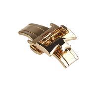 ROUREOX 18mm 20mm Boucle Déployante Papillon Acier Inoxydable Double Bouton Poussoir Fermoir Montre Remplacement pour Vacheron Constantin-Or 18mm