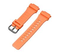 ROUREOX 18mm Bracelet en Silicone Homme Étanche Bande de Rechange en Caoutchouc Sport Boucle Ardillon pour Casio AQ-S810W/800W/AEQ-110W/SGW-300H/400H/500H-6 + Noir 18MM