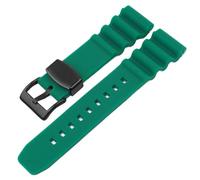 ROUREOX 20mm 22mm Bracelet Silicone Homme Étanche Bande de Rechange Sport Caoutchouc pour Seiko Prospex SRPD55K1/SPB323J1/SRP777K2/SBDC081/SBBN043-Vert + Noir 20MM