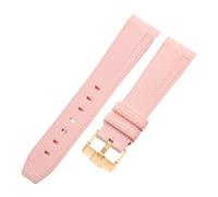 ROUREOX 20Mm Bracelet Remplacement Silicone Doux, Boucle Ardillon Bracelet Montre Coloré pour Omega x Swatch MoonSwatch Collection-Or Rose 20MM