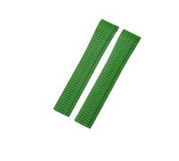 ROUREOX 21mm Bande Libération Rapide Caoutchouc Silicone Homme Bracelet Durable Confortable Étanche pour Patek Philippe Aquanaut 5164/5167-Vert Clair + Pas De Boucle 21MM