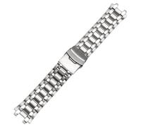 ROUREOX 22MM 316L Acier Inoxydable Bracelet Montre, Métal Bracelet Reemplacé, Accessoire Montre Extensible pour Casio Edifice EF-524/527/534/539/544/550-Argent EF-539 22MM