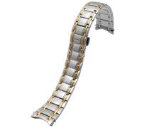 ROUREOX 22MM 316L Bracelet Montre Acier Inoxydable, Métal Solide Extrémité Courbe, Bracelet Remplacement pour Citizen NH8290/8294/8200-Argent Or 22MM