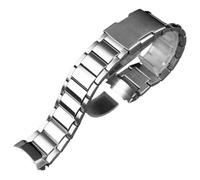 ROUREOX 22MM Hommes Métal Bracelet Montre Reemplacé, Acier Inoxydable Extrémité Courbe, Bracelet Montre pour Casio Edifice EQB-500/EQB-501/EQB-800-Argent 22MM