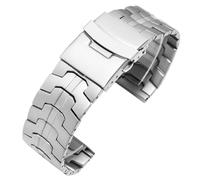 ROUREOX 22MM Hommes Métal Bracelet Montre Remplacement, Bracelet Montre Acier Inoxydable, Extrémité Droite pour Casio Edifice EFR-303/EFV-540/EFS-S510-Argent 22MM
