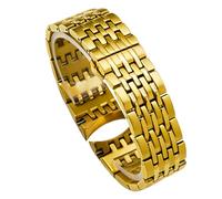 ROUREOX 22MM Hommes Métal Solide Bracelet Montre Remplacement, Acier Inoxydable Déploiement Courbé pour Citizen 8200nh8330/8240/8290-Or 22MM