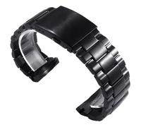 ROUREOX 26MM 316L Acier Inoxydable Bracelet Montre Remplacement, Hommes Bracelet Montre, Extrémité Courbe pour Diesel DZ4318/DZ4323/DZ4283/DZ4309-Noir 26MM