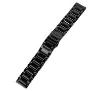ROUREOX 316L Acier Inoxydable Bracelet Montre, Métal Bracelet Reemplacé, Extrémité Droite pour Casio Edifice EFR-303L/EQB-501/EFS-S500/EFS-530-Noir Poli 21MM