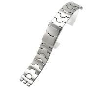 ROUREOX 316L Acier Inoxydable Remplacement Bracelet Montre, Métal Solide Bracelet, Interface Concave Convexe pour Swatch YGS/Yas-Argent A 23 * 26MM
