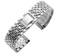ROUREOX 316L Bracelet Montre Acier Inoxydable Extrémité Droite, Bracelet Métal, Accessoire pour Tissot 1853 T109-Argent 20MM