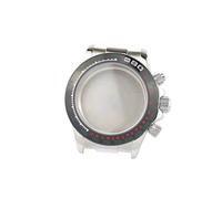 ROUREOX 39mm Boîtier Montre Chronographe Course Verre Saphir Plat Lunette Tachymètre Fixe Mouvement VK63 VK64 Set pour Rolex Daytona-17 39MM
