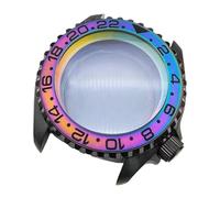 ROUREOX 42MM Acier-Inoxydable Saphir Boîtier Montre, NH35/NH36 Boîtier Remplacement, Fond Transparent, Montre Modification Accessoires pour Seiko SKX007-5