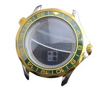 ROUREOX 42mm Boîtier Montre Bicolore 31.7mm Cadran Verre Saphir NH35 NH36 Mouvement Plaqué Or Argent Pièces Mod pour Omega Seamaster Diver 300M-22 42MM