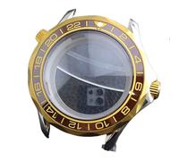 ROUREOX 42mm Boîtier Montre Bicolore 31.7mm Cadran Verre Saphir NH35 NH36 Mouvement Plaqué Or Argent Pièces Mod pour Omega Seamaster Diver 300M-6 42MM