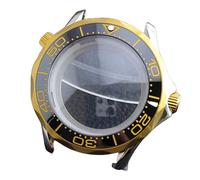 ROUREOX 42mm Boîtier Montre Bicolore 31.7mm Cadran Verre Saphir NH35 NH36 Mouvement Plaqué Or Argent Pièces Mod pour Omega Seamaster Diver 300M-5 42MM