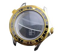 ROUREOX 42mm Boîtier Montre Bicolore 31.7mm Cadran Verre Saphir NH35 NH36 Mouvement Plaqué Or Argent Pièces Mod pour Omega Seamaster Diver 300M-21 42MM