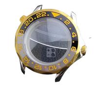 ROUREOX 42mm Boîtier Montre Bicolore 31.7mm Cadran Verre Saphir NH35 NH36 Mouvement Plaqué Or Argent Pièces Mod pour Omega Seamaster Diver 300M-18 42MM