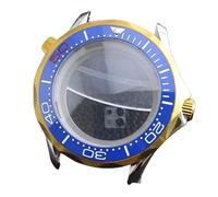 ROUREOX 42mm Boîtier Montre Bicolore 31.7mm Cadran Verre Saphir NH35 NH36 Mouvement Plaqué Or Argent Pièces Mod pour Omega Seamaster Diver 300M-8 42MM