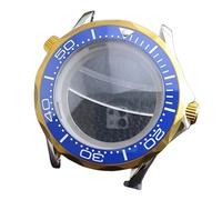 ROUREOX 42mm Boîtier Montre Bicolore 31.7mm Cadran Verre Saphir NH35 NH36 Mouvement Plaqué Or Argent Pièces Mod pour Omega Seamaster Diver 300M-11 42MM