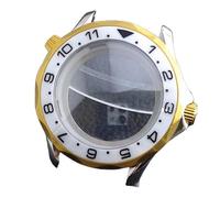 ROUREOX 42mm Boîtier Montre Bicolore 31.7mm Cadran Verre Saphir NH35 NH36 Mouvement Plaqué Or Argent Pièces Mod pour Omega Seamaster Diver 300M-13 42MM