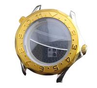 ROUREOX 42mm Boîtier Montre Bicolore 31.7mm Cadran Verre Saphir NH35 NH36 Mouvement Plaqué Or Argent Pièces Mod pour Omega Seamaster Diver 300M-16 42MM