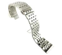 ROUREOX Acier Inoxydable Réglable Bracelet de Montre, 316L Acier Inoxydable Plate Interface Accessoire de Montre pour Tissot T41-Argent 16MM