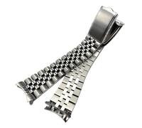 ROUREOX Bande Métal Classique Cinq Rangs 18mm 19mm 20mm 21mm Bracelet de Montre Acier INOX Incurvé Sangle Remplacement pour Seiko - Argenté 20mm