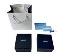 ROUREOX Boîte Collection Montre Finition Texturée Noire Emplacement Unique Étui Exposition Sac Cadeau Carte pour Seiko