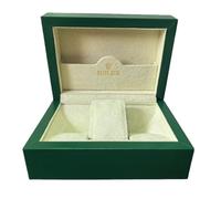ROUREOX Boîte de Rangement Montre Cuir Vert Emplacement Unique Bois Intérieur Doux Organisateur Bijoux Homme Présentoir pour Rolex Cosmograph Daytona