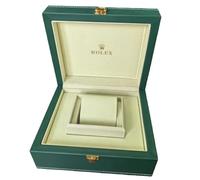 ROUREOX Boîte de Rangement Similicuir Vert - Design Écologique et Intérieur Velours - Casier Organisateur pour Rolex Sea-Dweller