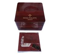 ROUREOX Boîte Montre Homme Universelle Grand Carré Coffre Rangement Bois Finition Haute Brillance Intérieur Crème pour PP Calatrava