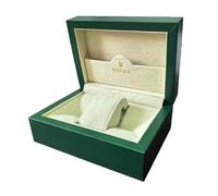 ROUREOX Boîte Montre Individuelle Cadeau Cuir Vert Coffret Bois Organisateur Rangement Affichage Protecteur Mariage Témoin pour Rolex Submariner