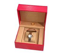 ROUREOX Boîte Montre Rouge Compacte Étui Rangement Léger 400g Design Carré Extérieur Texturé Crème pour Cartier Tank