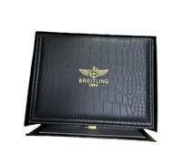 ROUREOX Boîte Présentoir Montre Unique Façade Rabattable Extérieur Texture Croco Coussin Doux Support pour Breitling Superocean Heritage